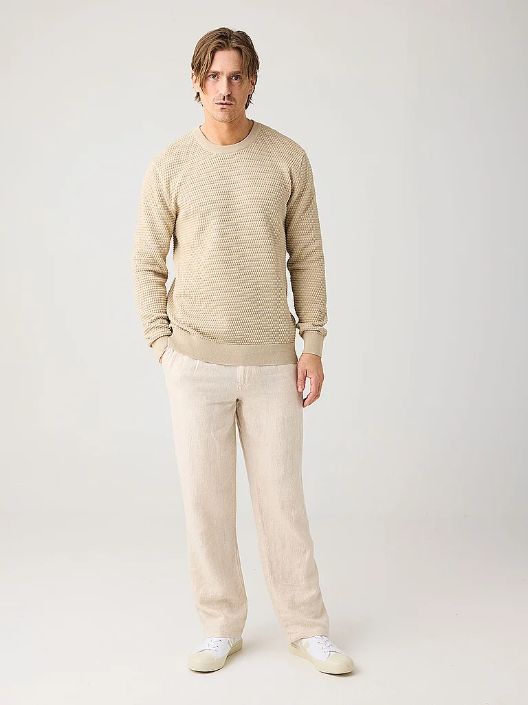 Knowledge Cotton Apparel Pullover Light Feather Beige XL 2
